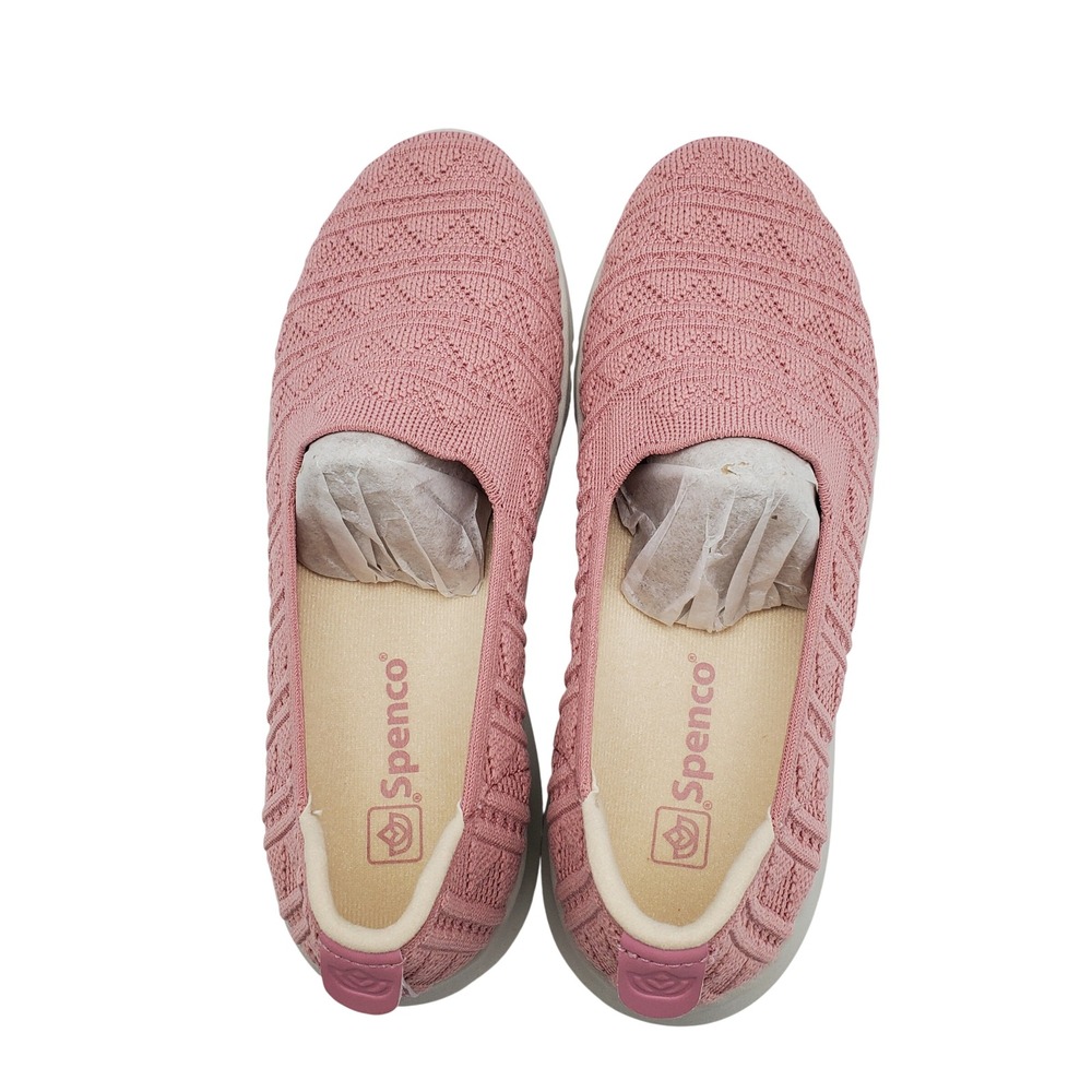Spenco Orthotic Comfort Crochet Knit Slip On Shoes Rose Pink Women's Size 7 - Picture 4 of 8